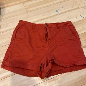 Madewell Thai Chili Orange Utility Camp Shorts